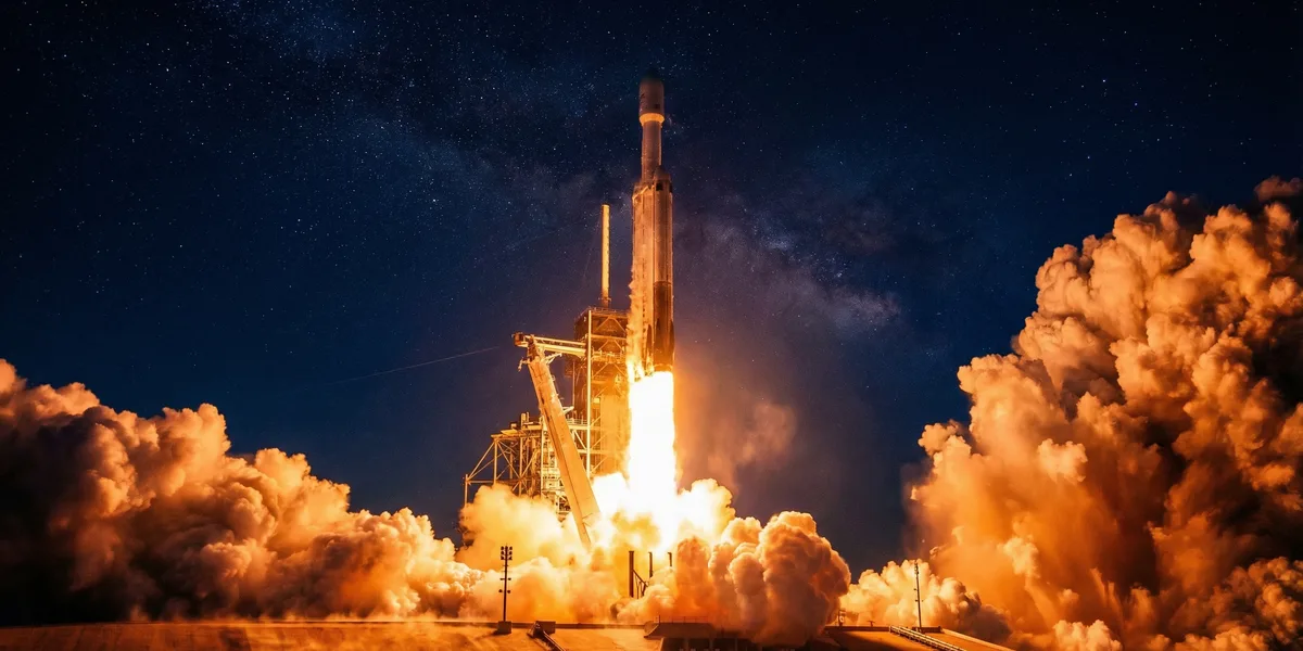 Raketenstart mit Zündung