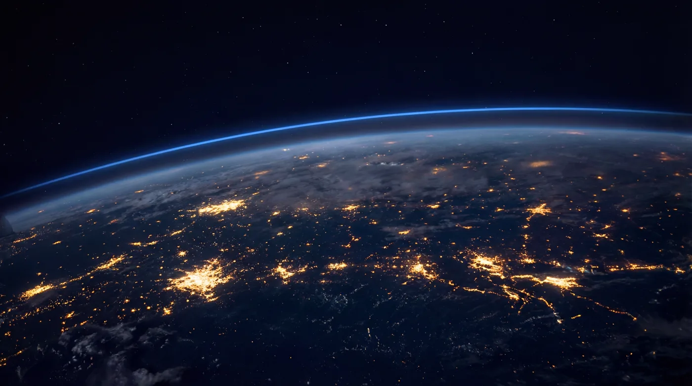 Blick auf die Erde aus dem Orbit